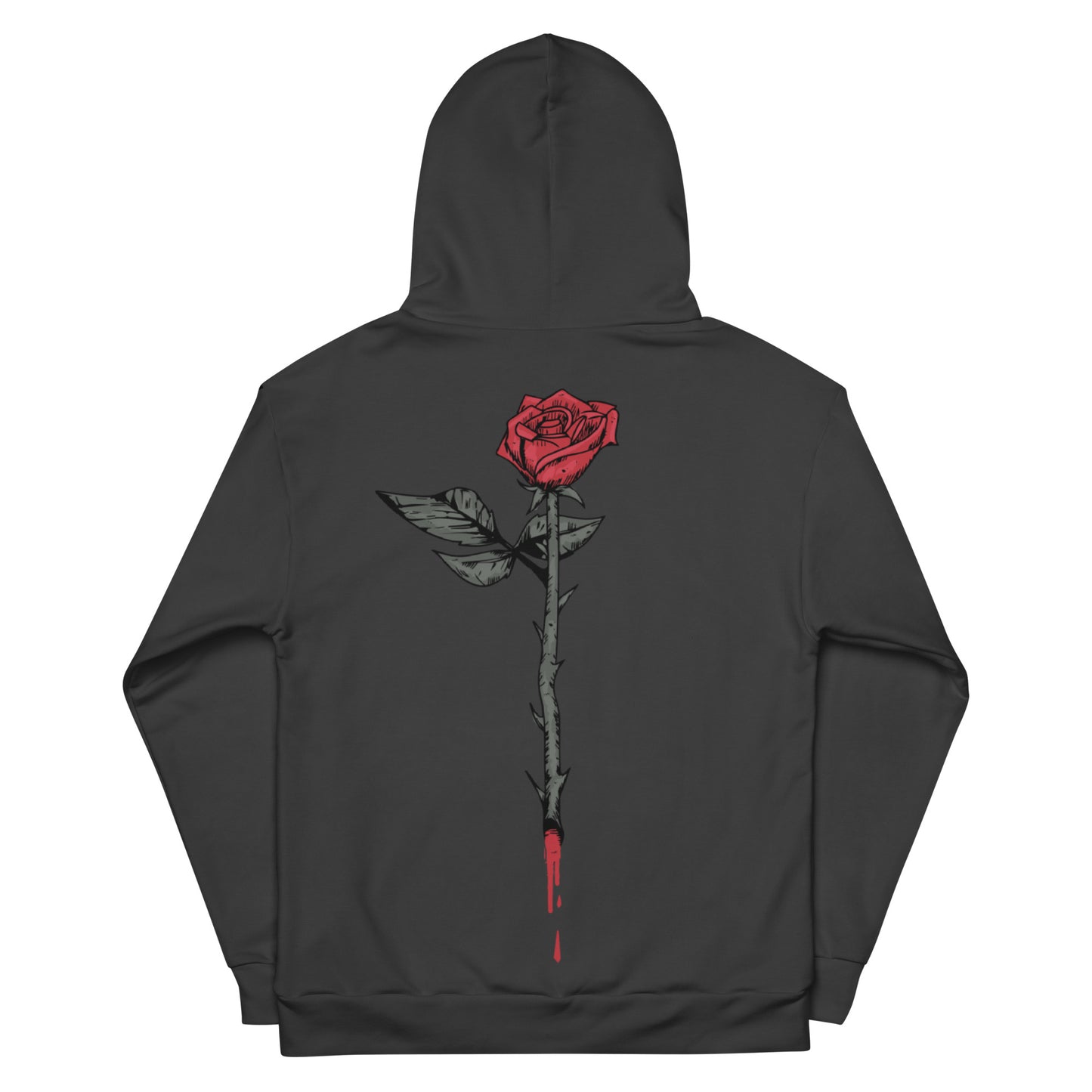 Rose Thorns Gray Hoodie