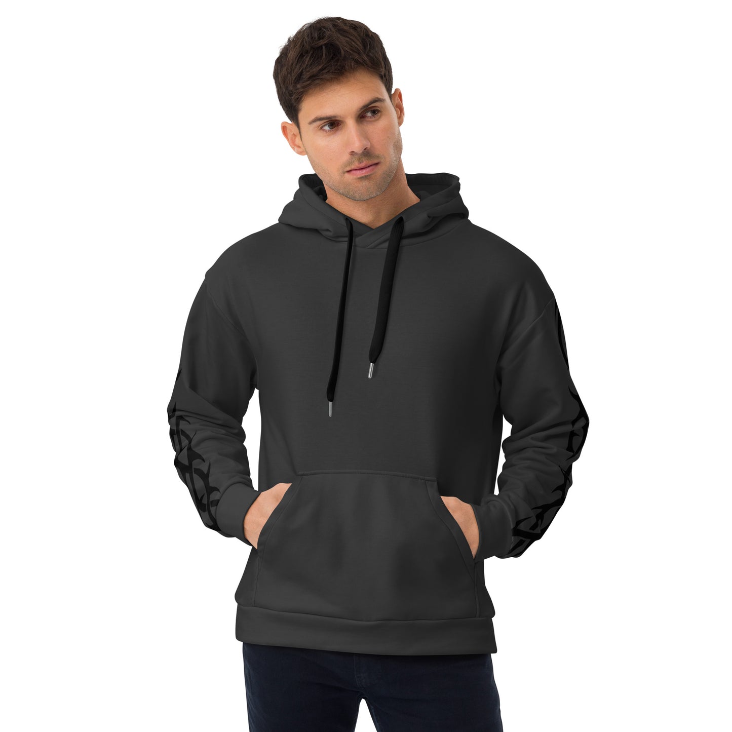 Rose Thorns Gray Hoodie
